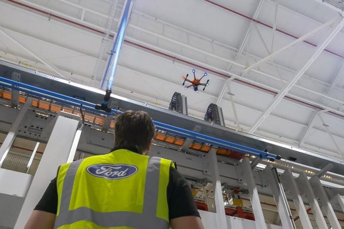 Ford inspection drones keep engine plant workers safely grounded