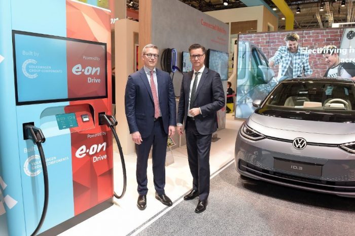 E.ON and Volkswagen launch prototype of new ultra-fast charging station for electric vehicles