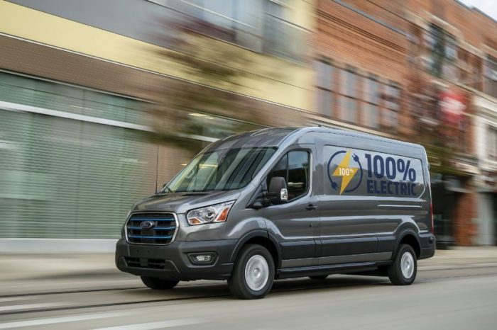 Ford reveals E-Transit, the electric version of its cargo van with driving range of up to 350 km