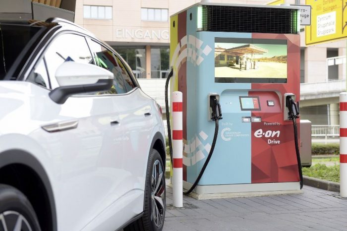 E.ON and Volkswagen launch fast charger with storage battery