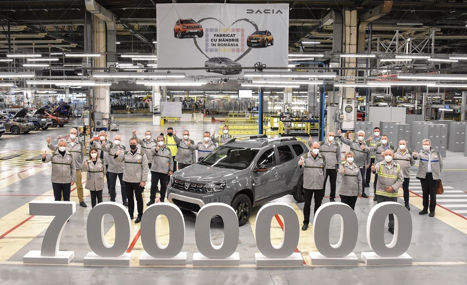 Dacia reached production of seven million cars at Mioveni plant