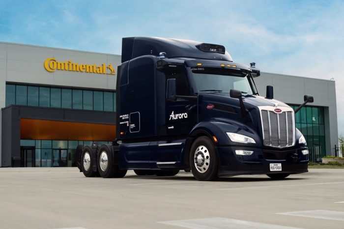 Continental and Aurora finalize design of autonomous trucking system