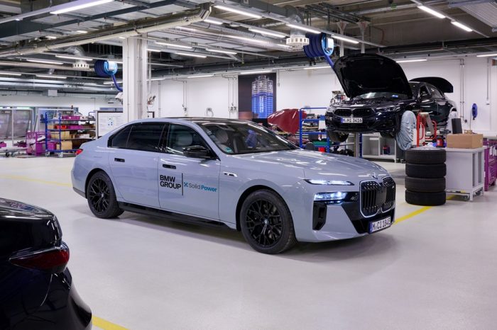 BMW Group and Solid Power are testing solid-state battery cells in a BMW i7