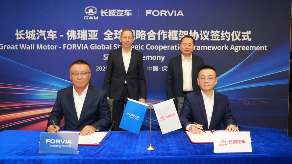 FORVIA and Great Wall Motor extend partnership to accelerate growth and next generation mobility
